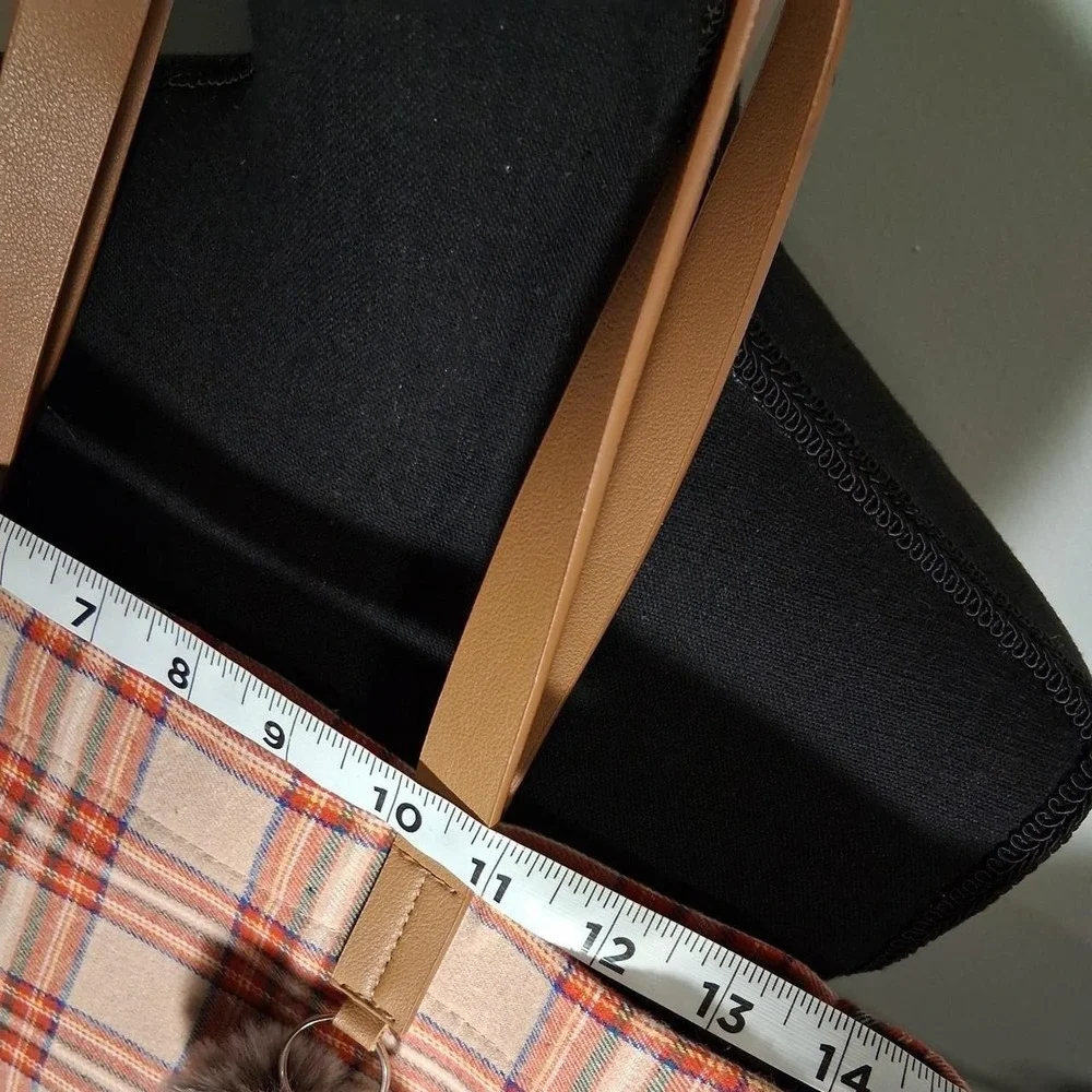 N/A plaid tote